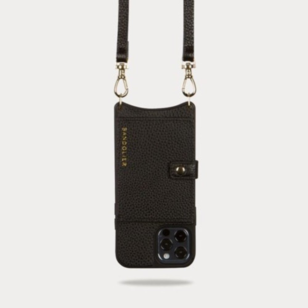Bandolier MILA MagSafe Charging Crossbody in Black/Gold iPhone 12/12 Pro